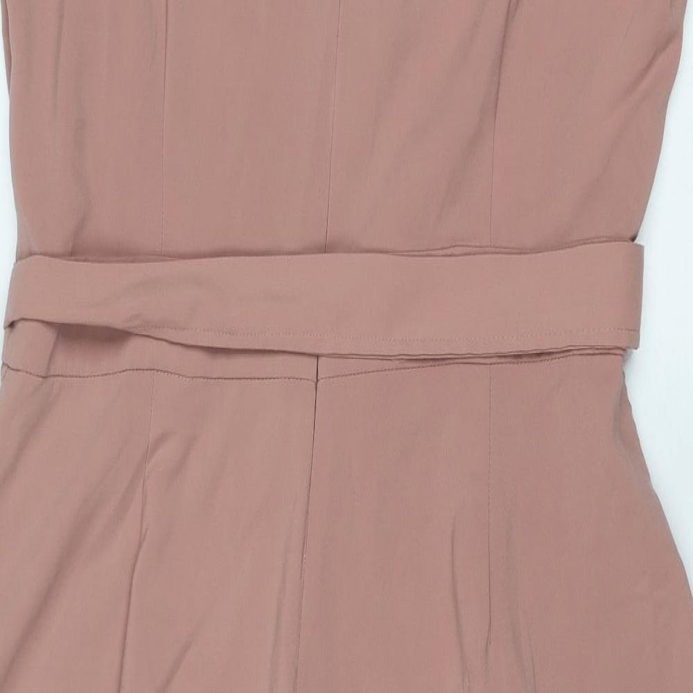 New Look Womens Pink Polyester Jumpsuit One-Piece Size 16 Zip