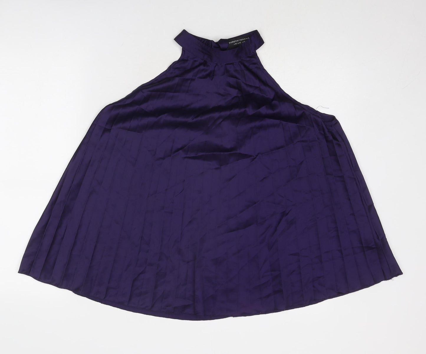 Dorothy Perkins Womens Purple Polyester Basic Tank Size 14 Round Neck