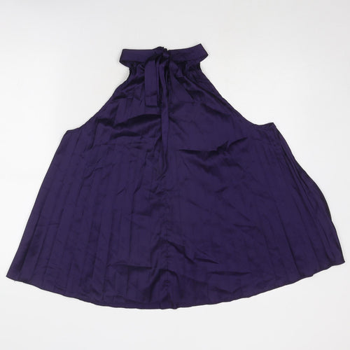 Dorothy Perkins Womens Purple Polyester Basic Tank Size 14 Round Neck
