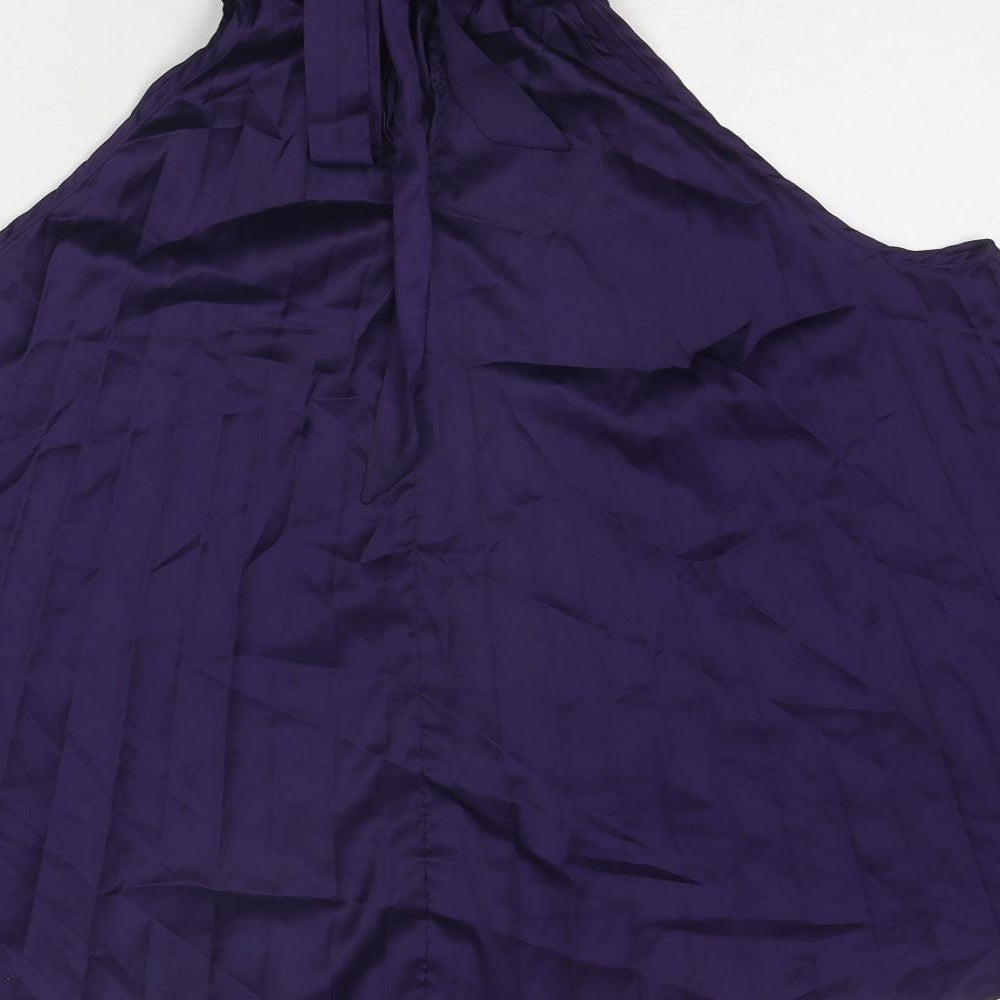 Dorothy Perkins Womens Purple Polyester Basic Tank Size 14 Round Neck