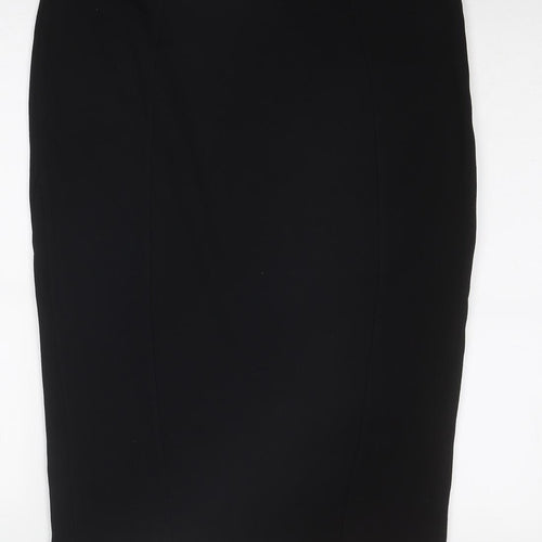 Marks and Spencer Womens Black Viscose Straight & Pencil Skirt Size 16