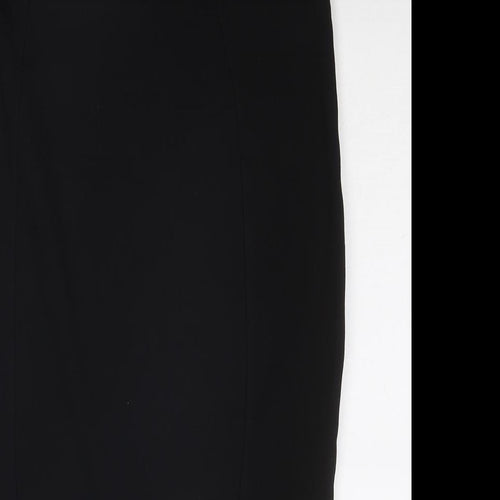 Marks and Spencer Womens Black Viscose Straight & Pencil Skirt Size 16