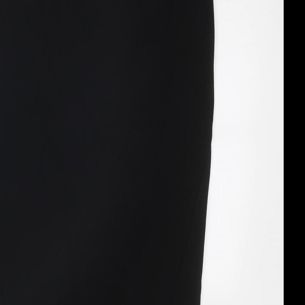 Marks and Spencer Womens Black Viscose Straight & Pencil Skirt Size 16