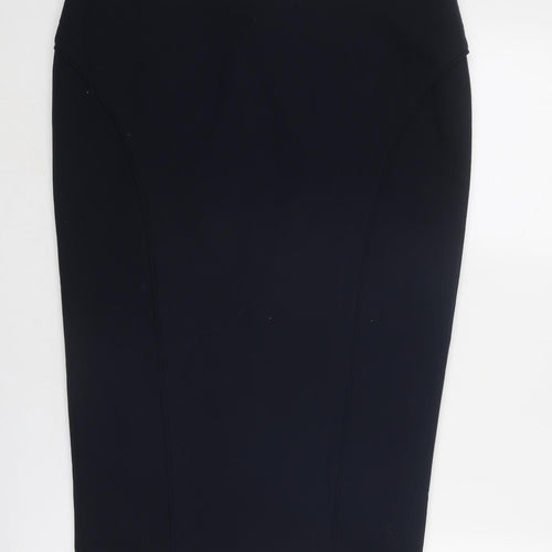 Jaeger Womens Blue Polyester Straight & Pencil Skirt Size 14 Zip