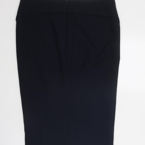 Jaeger Womens Blue Polyester Straight & Pencil Skirt Size 14 Zip