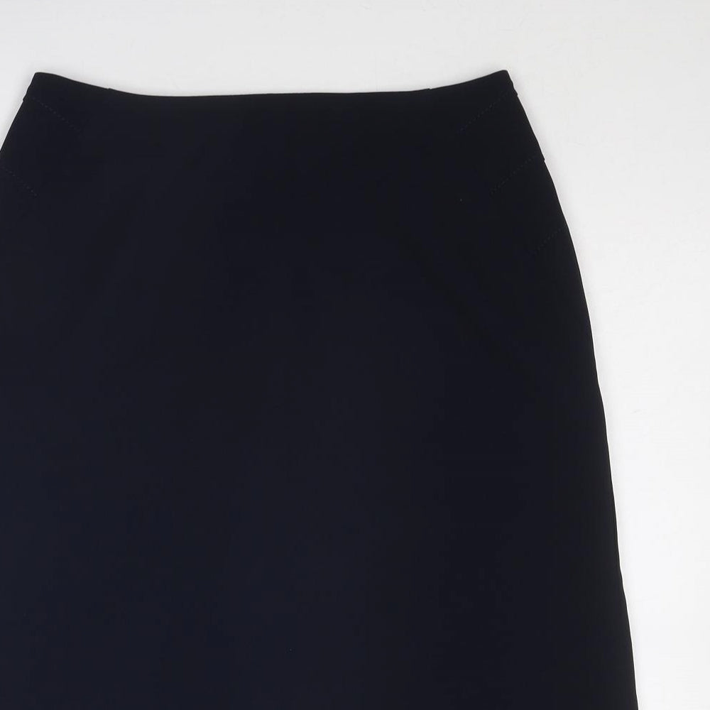 Precis Womens Blue Polyester A-Line Skirt Size 10 Zip