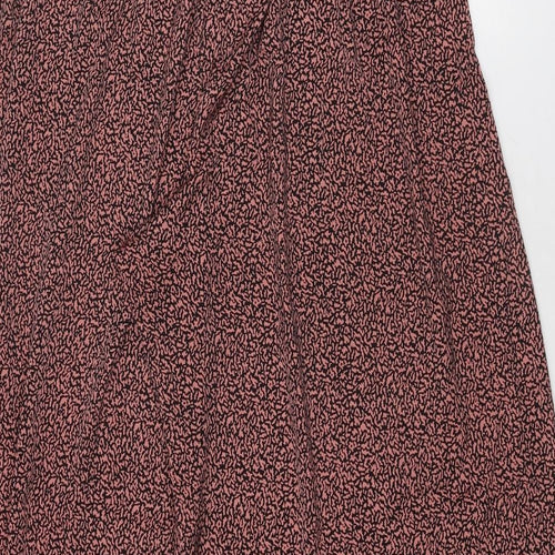 Marks and Spencer Womens Pink Animal Print Polyester Trousers Size 20 Regular