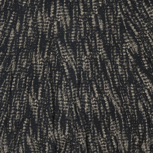 Jigsaw Womens Black Geometric Viscose Swing Skirt Size 16 Zip