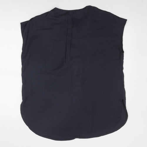 JD Williams Womens Grey Polyester Basic Button-Up Size 12 Round Neck