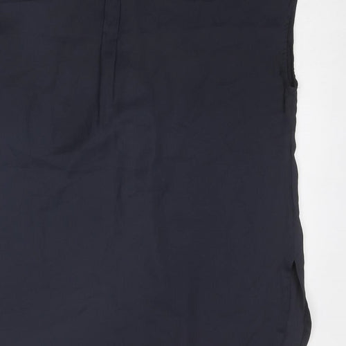 JD Williams Womens Grey Polyester Basic Button-Up Size 12 Round Neck
