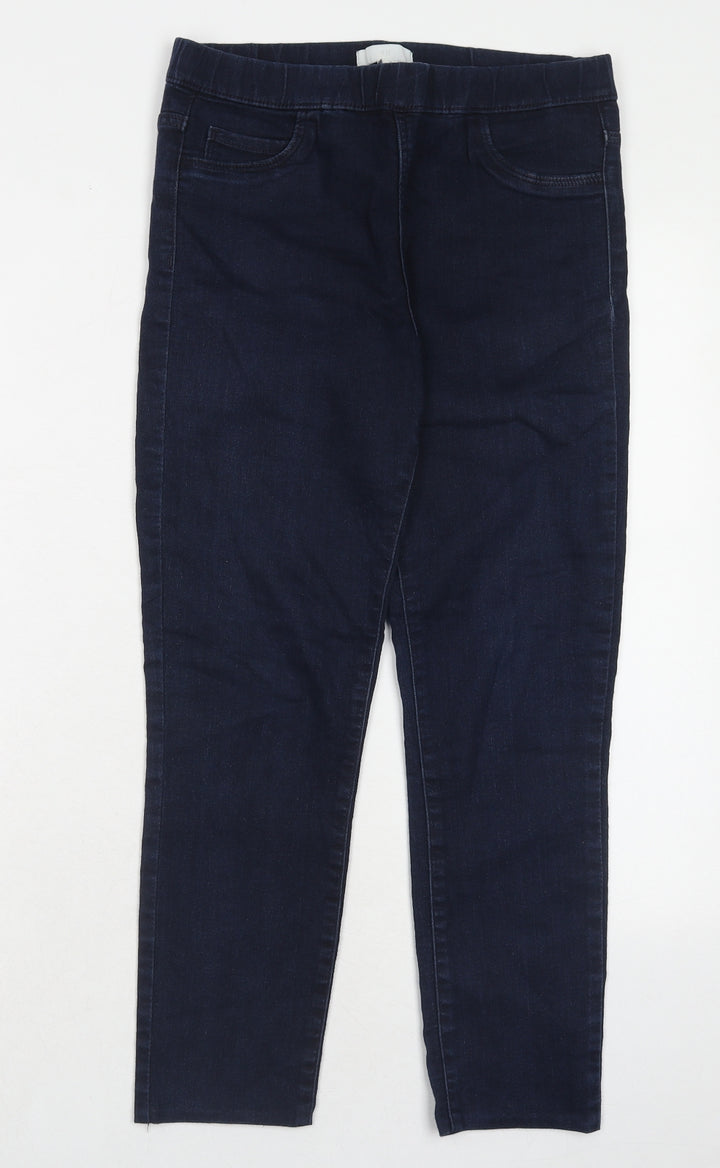 H&M Womens Blue Cotton Skinny Jeans Size 10 Regular