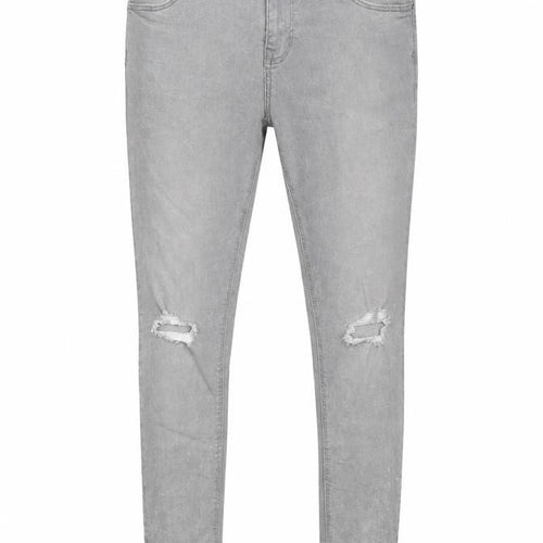 Bershka Mens Grey Cotton Skinny Jeans Size 32 in Regular Zip