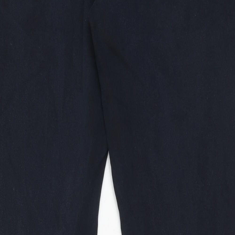 M&Co Womens Blue Cotton Skinny Jeans Size 14 Regular Zip