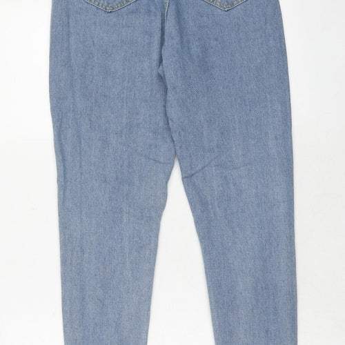 Boohoo Womens Blue Cotton Skinny Jeans Size 8 Regular Zip