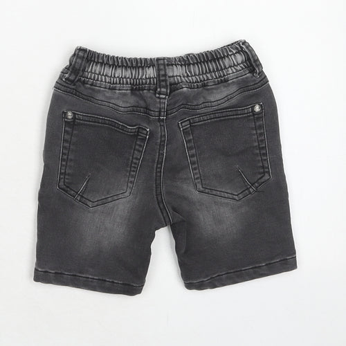 NEXT Boys Black Cotton Bermuda Shorts Size 2-3 Years Regular Drawstring