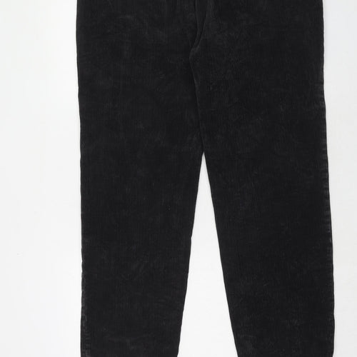 Marks and Spencer Mens Grey Cotton Trousers Size 42 in L33 in Regular Hook & Eye