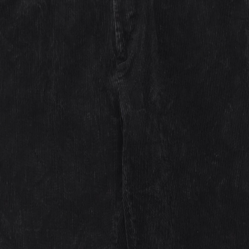 Marks and Spencer Mens Grey Cotton Trousers Size 42 in L33 in Regular Hook & Eye