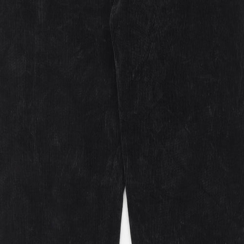 Marks and Spencer Mens Grey Cotton Trousers Size 42 in L33 in Regular Hook & Eye