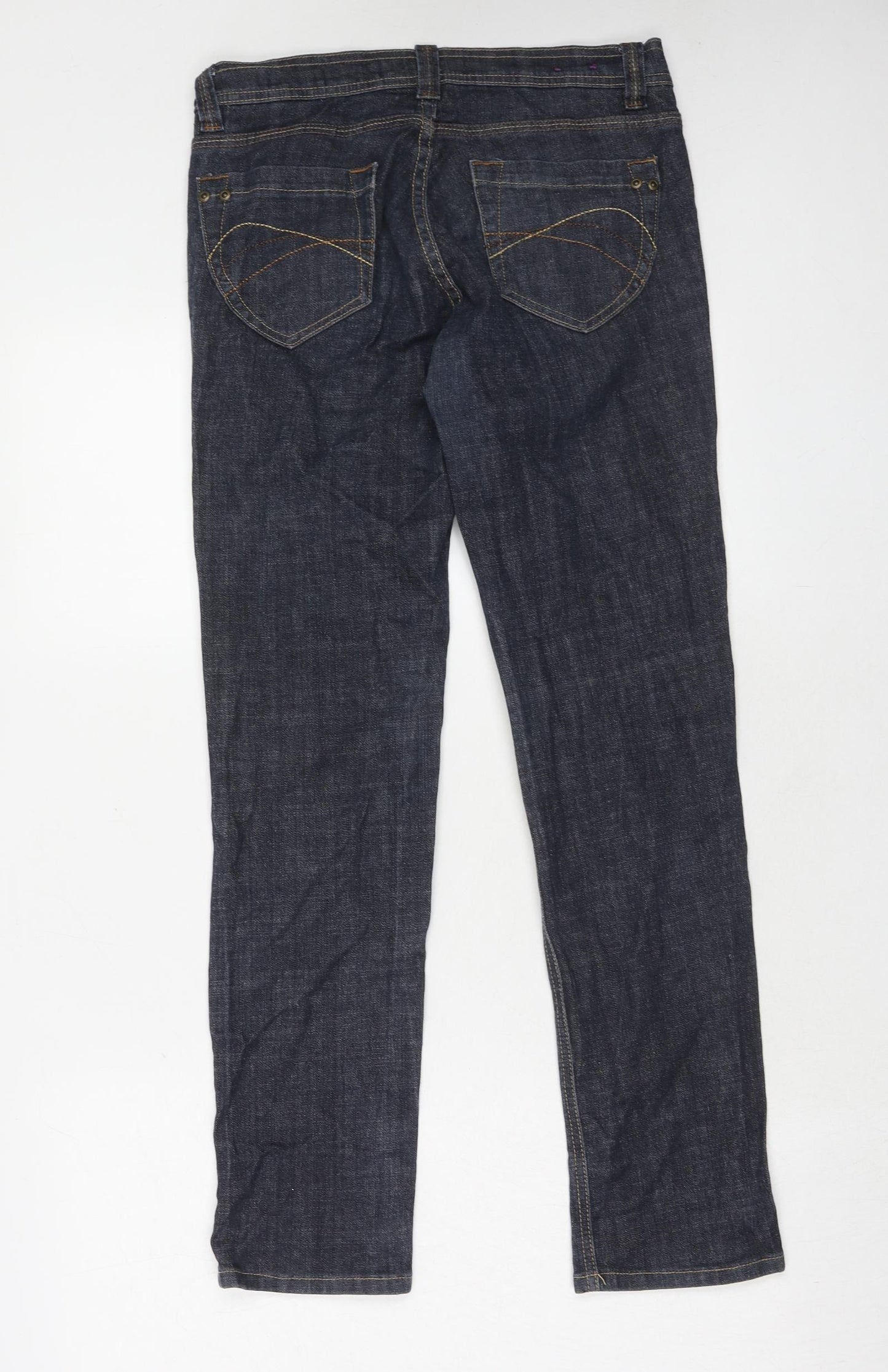 House of Denim Womens Blue Cotton Skinny Jeans Size 10 Regular Zip