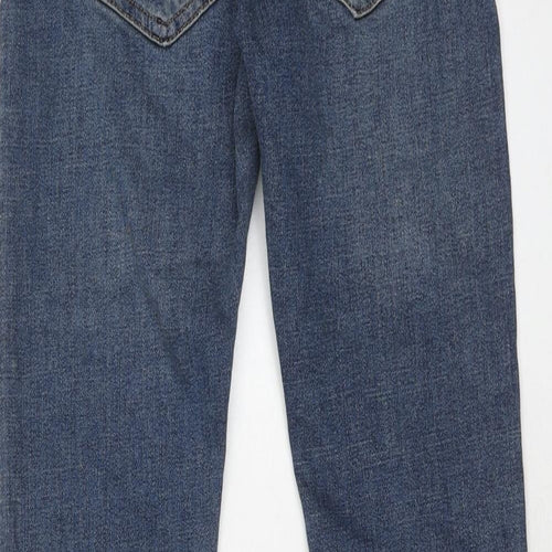 Zara Womens Blue Cotton Skinny Jeans Size 8 Regular Zip