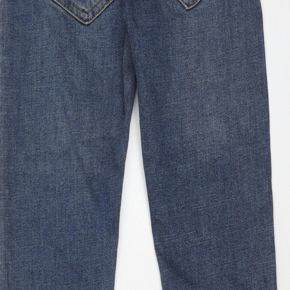 Zara Womens Blue Cotton Skinny Jeans Size 8 Regular Zip