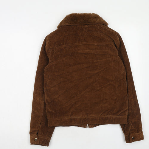Me Jane Womens Brown Jacket Size S Zip