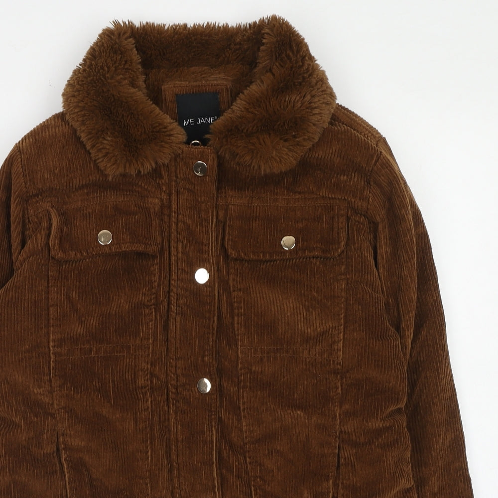 Me Jane Womens Brown Jacket Size S Zip