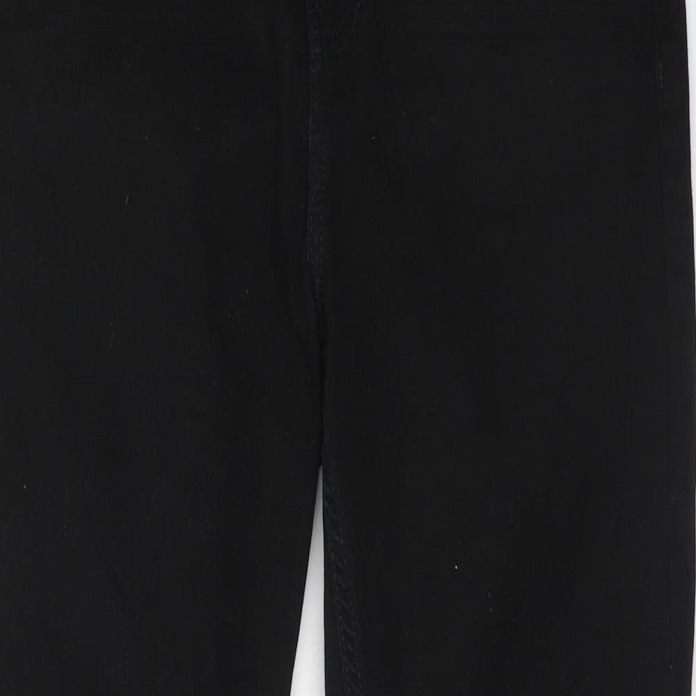 Topshop Womens Black Cotton Skinny Jeans Size 34 in L30 in Regular Zip