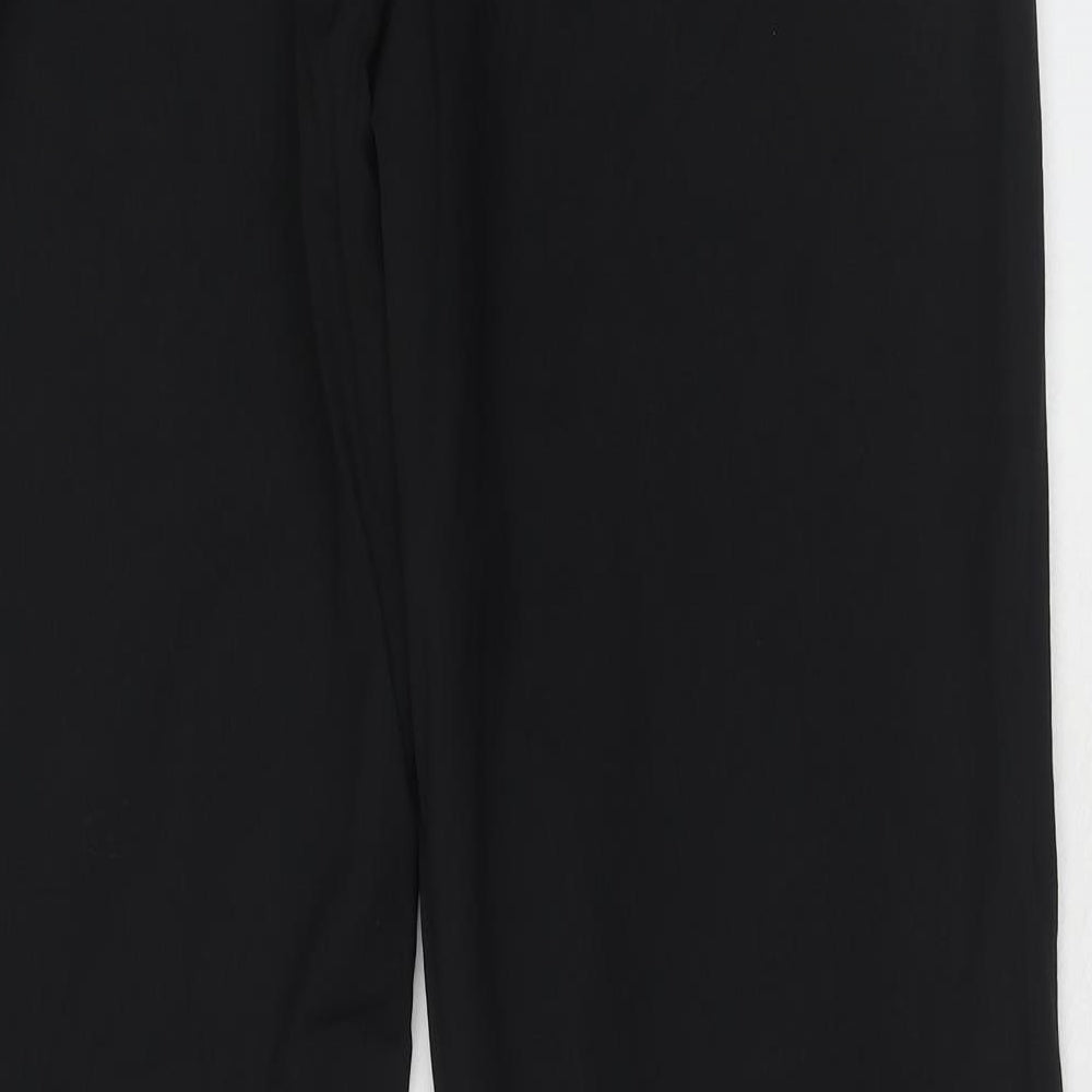 Charles Tyrwhitt Womens Black Wool Trousers Size 14 Regular Hook & Eye