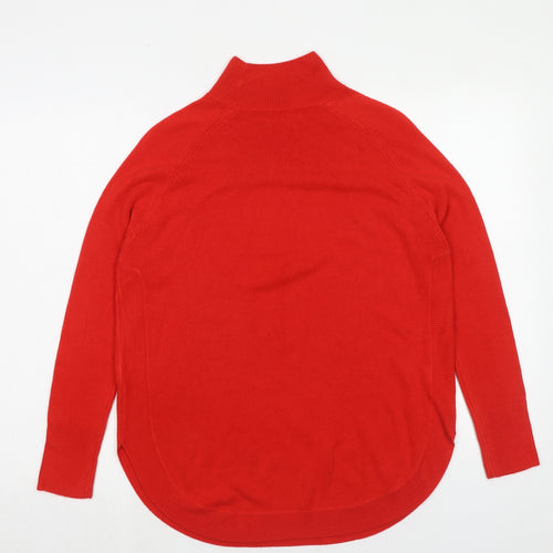 Marks and Spencer Womens Red High Neck Acrylic Pullover Jumper Size S
