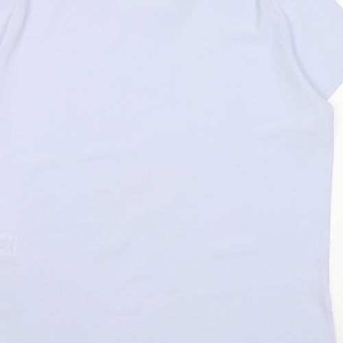 St. Bernard Womens Purple Polyester Basic T-Shirt Size 14 Round Neck