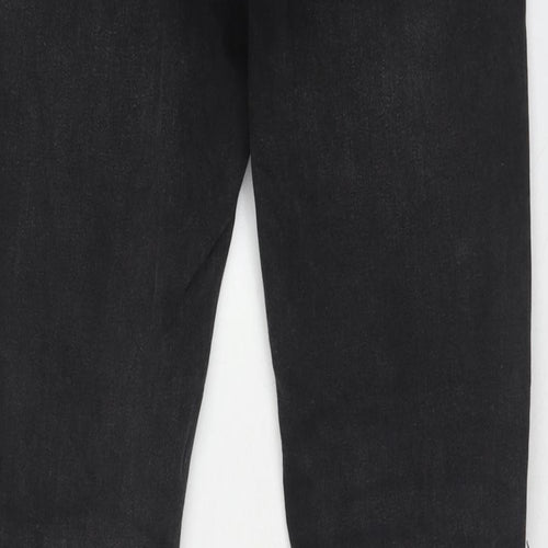 Topman Mens Black Cotton Skinny Jeans Size 30 in L30 in Regular Button