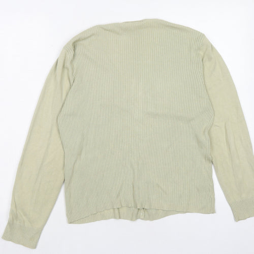 Country Casuals Womens Green V-Neck Viscose Cardigan Jumper Size L