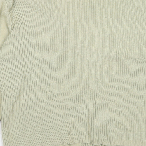 Country Casuals Womens Green V-Neck Viscose Cardigan Jumper Size L