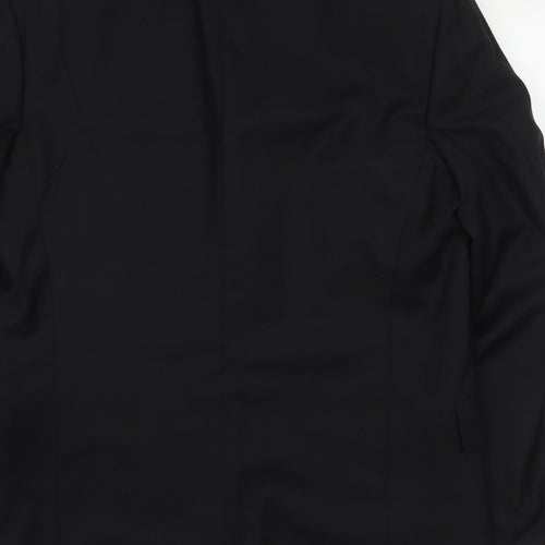Jaegar Mens Black Wool Jacket Suit Jacket Size 42 Regular