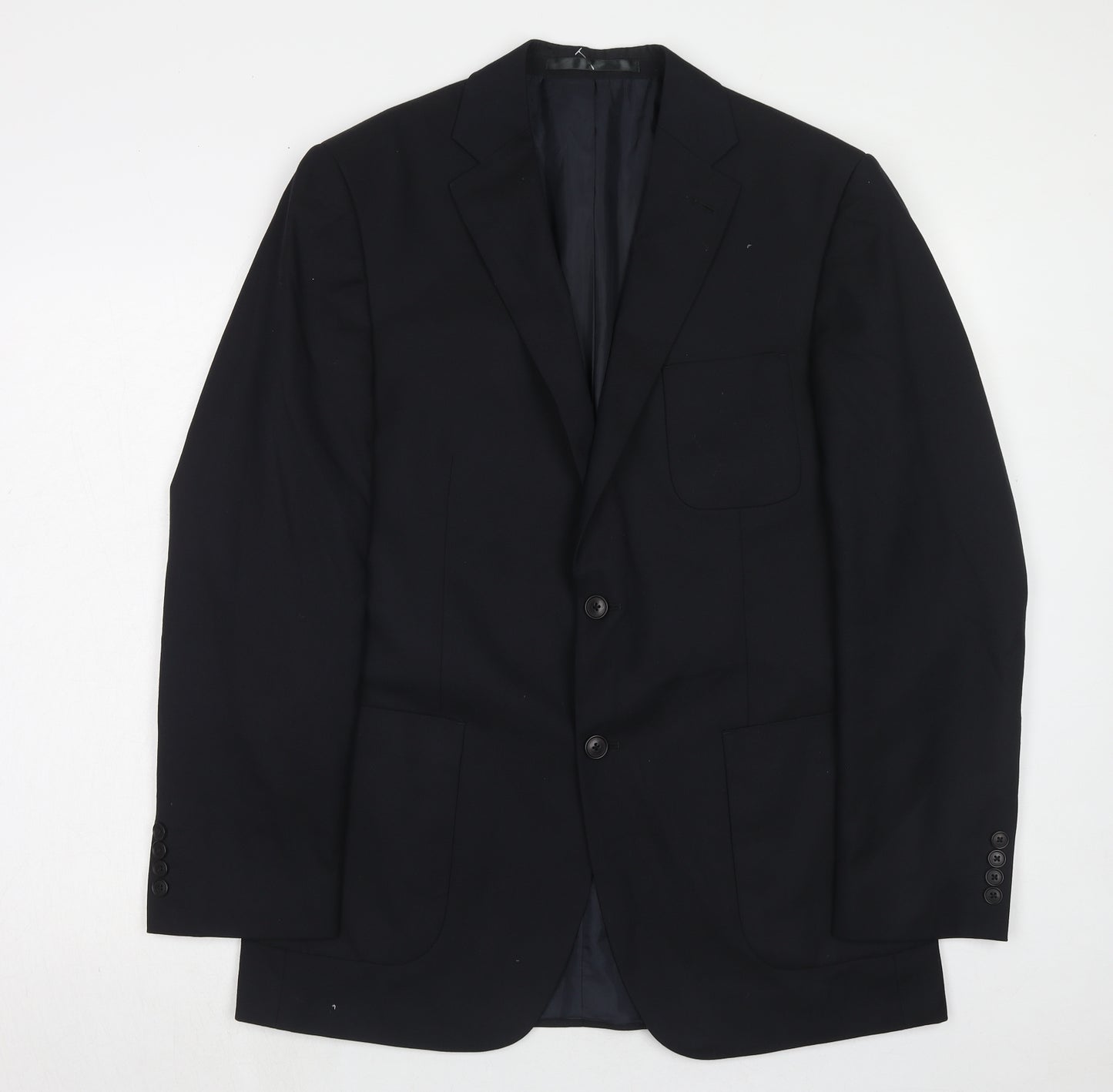 Marks and Spencer Mens Black Polyester Jacket Suit Jacket Size 40 Regular