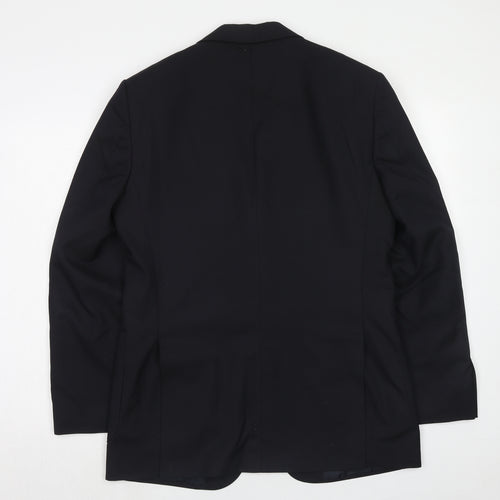 Marks and Spencer Mens Black Polyester Jacket Suit Jacket Size 40 Regular