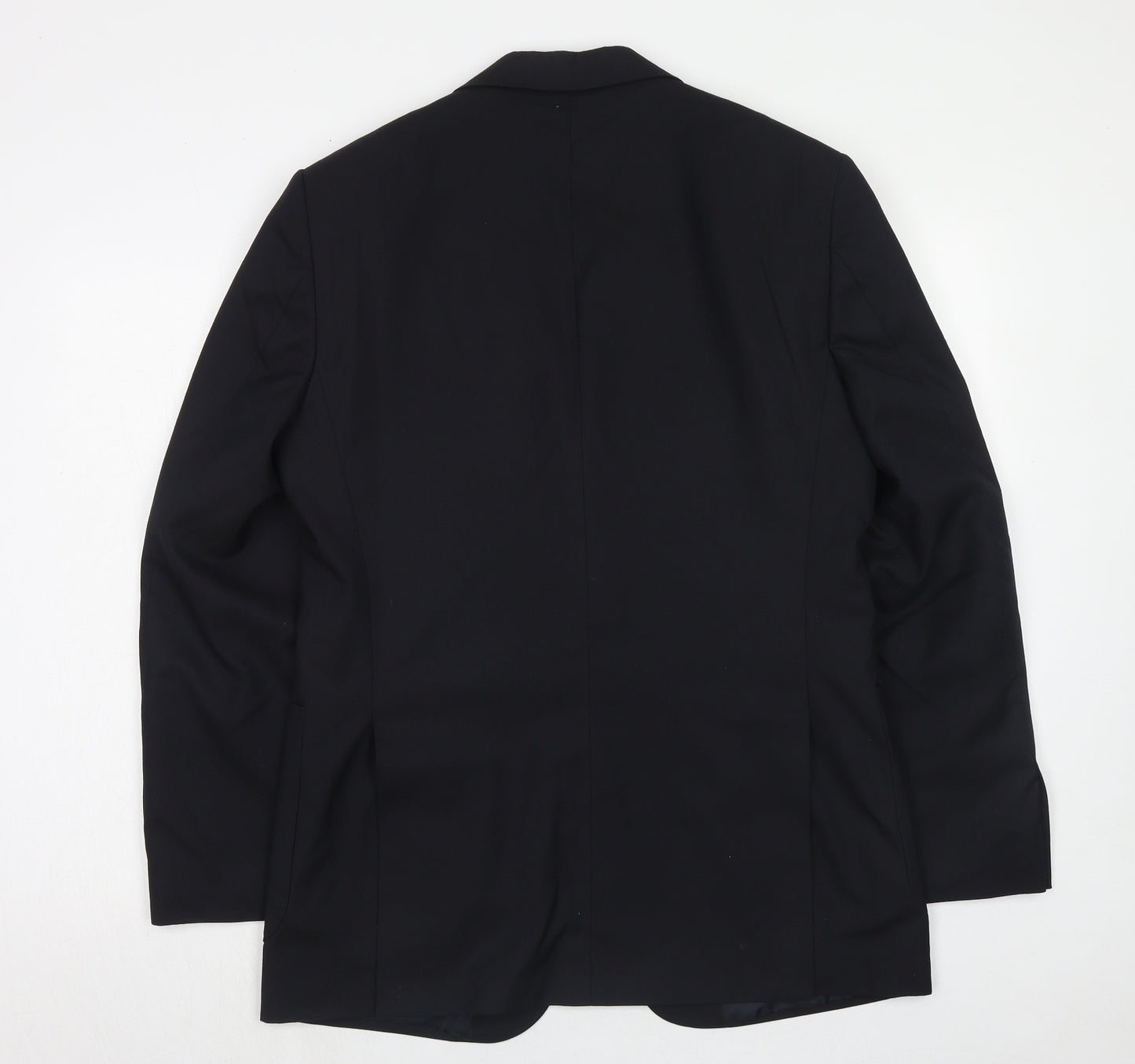 Marks and Spencer Mens Black Polyester Jacket Suit Jacket Size 40 Regular