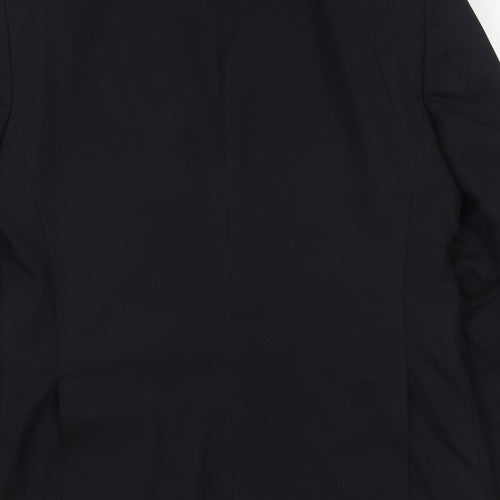 Marks and Spencer Mens Black Polyester Jacket Suit Jacket Size 40 Regular