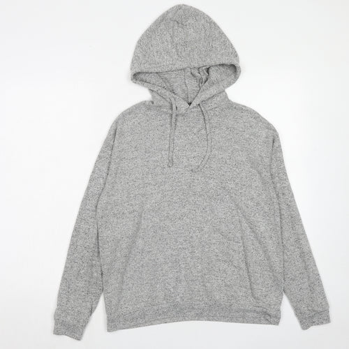 Nasty Gal Womens Grey Viscose Pullover Hoodie Size 10 Pullover