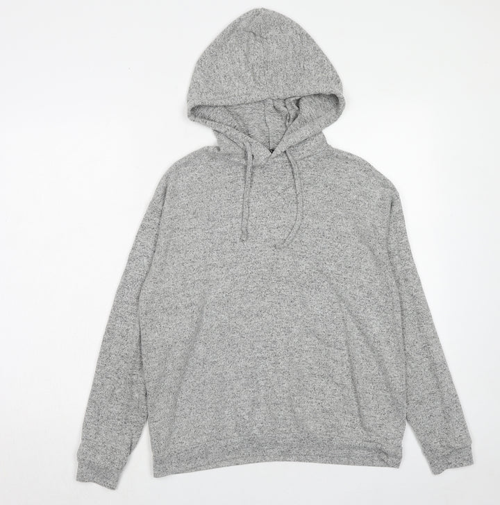 Nasty Gal Womens Grey Viscose Pullover Hoodie Size 10 Pullover