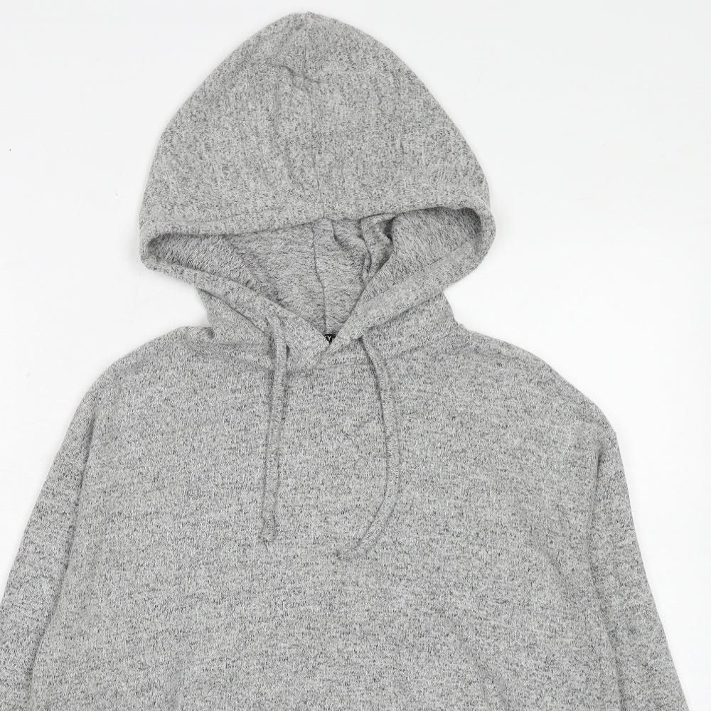 Nasty Gal Womens Grey Viscose Pullover Hoodie Size 10 Pullover