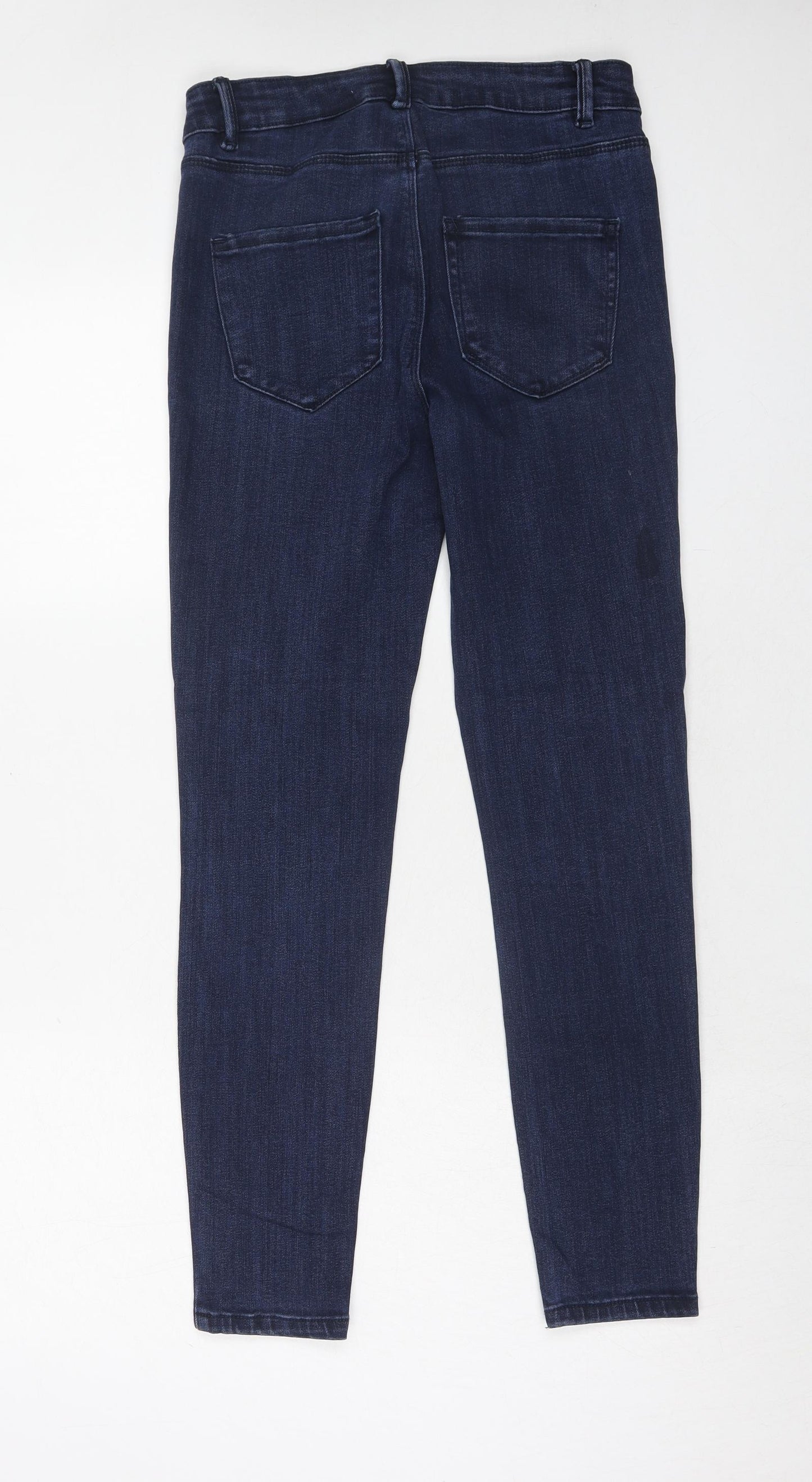 NEXT Womens Blue Cotton Jegging Jeans Size 10 Regular Zip