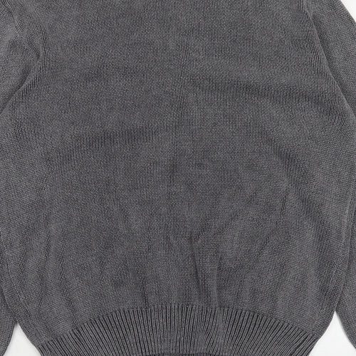 Urban Outfitters Mens Grey V-Neck Cotton Cardigan Jumper Size M Long Sleeve