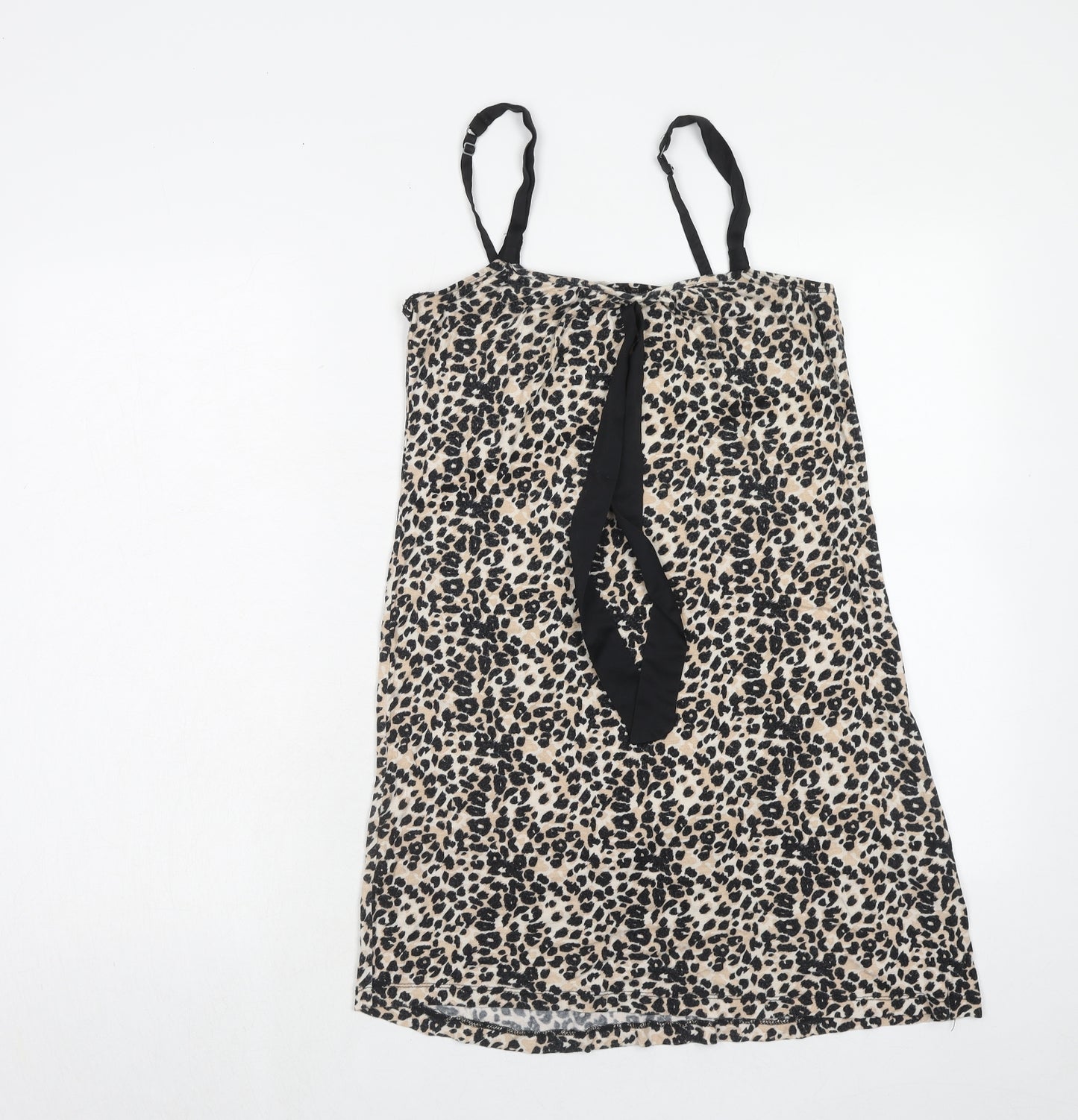 NEXT Womens Brown Animal Print Viscose Cami Dress Size 8 - Leopard Print