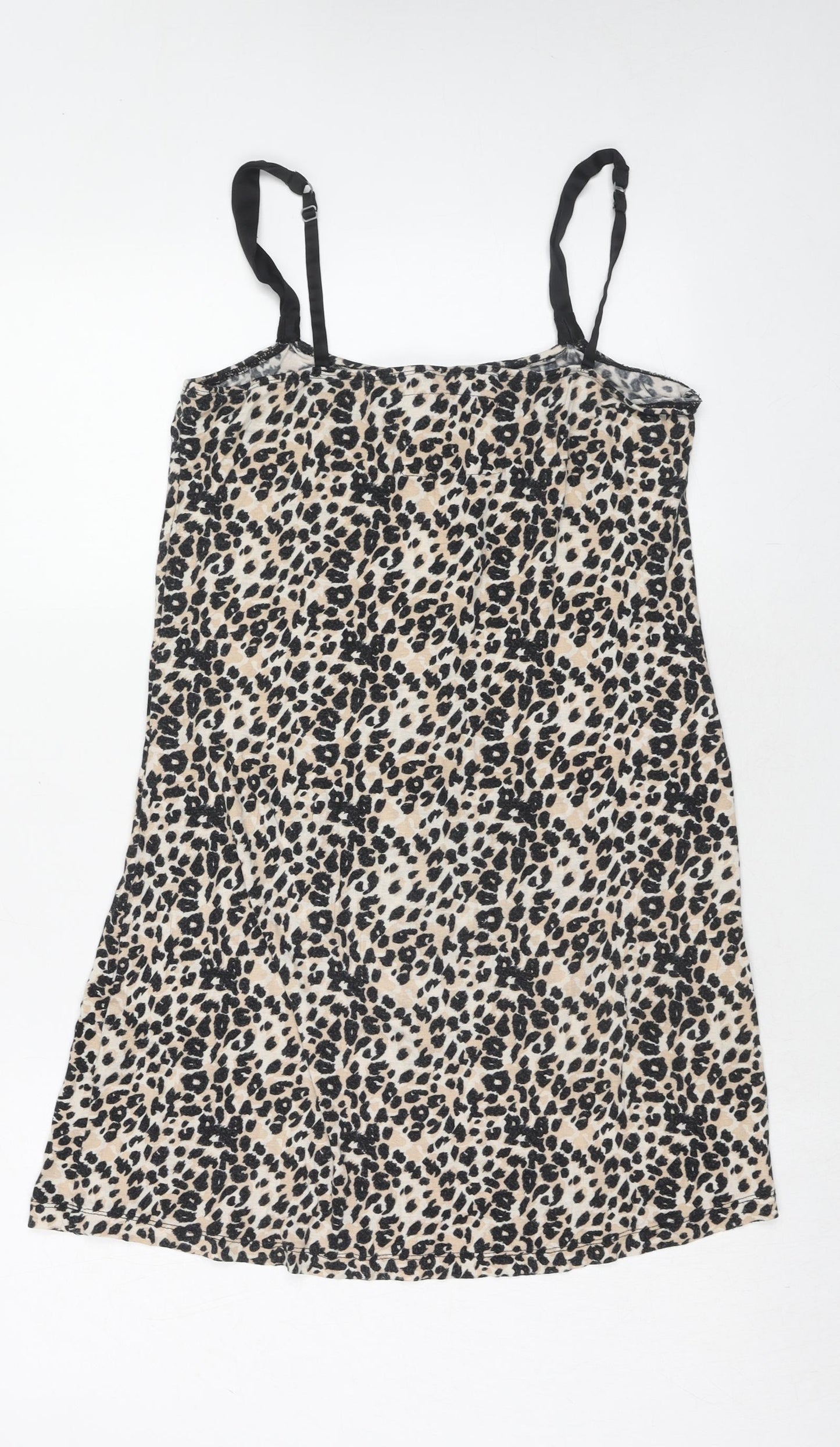 NEXT Womens Brown Animal Print Viscose Cami Dress Size 8 - Leopard Print