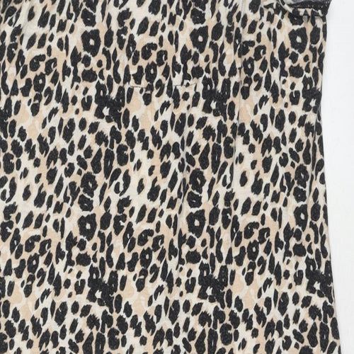 NEXT Womens Brown Animal Print Viscose Cami Dress Size 8 - Leopard Print