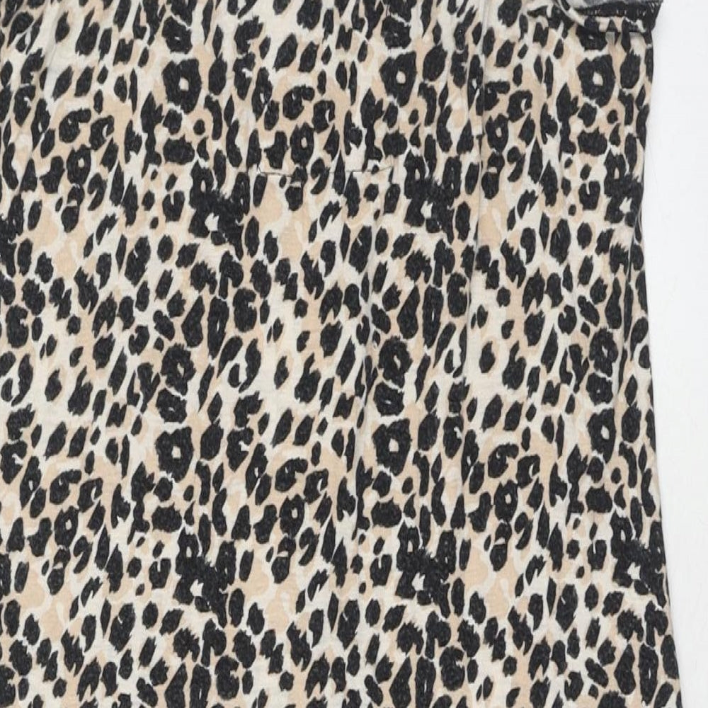 NEXT Womens Brown Animal Print Viscose Cami Dress Size 8 - Leopard Print