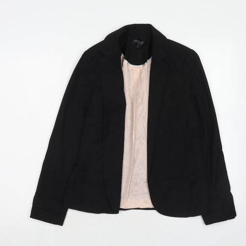 Topshop Womens Black Polyester Jacket Blazer Size 6