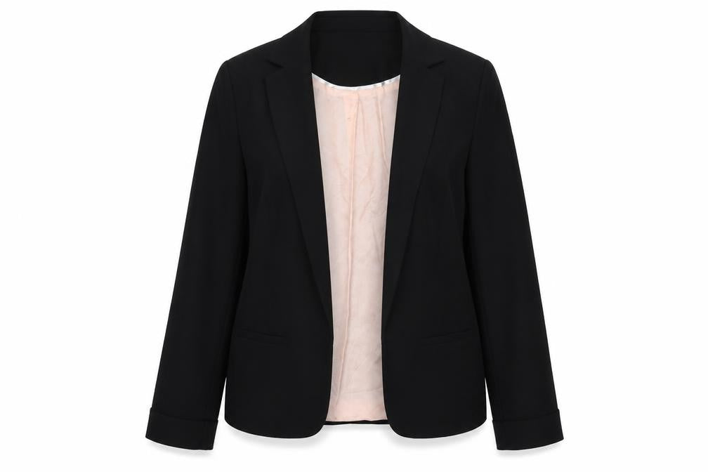 Topshop Womens Black Polyester Jacket Blazer Size 6